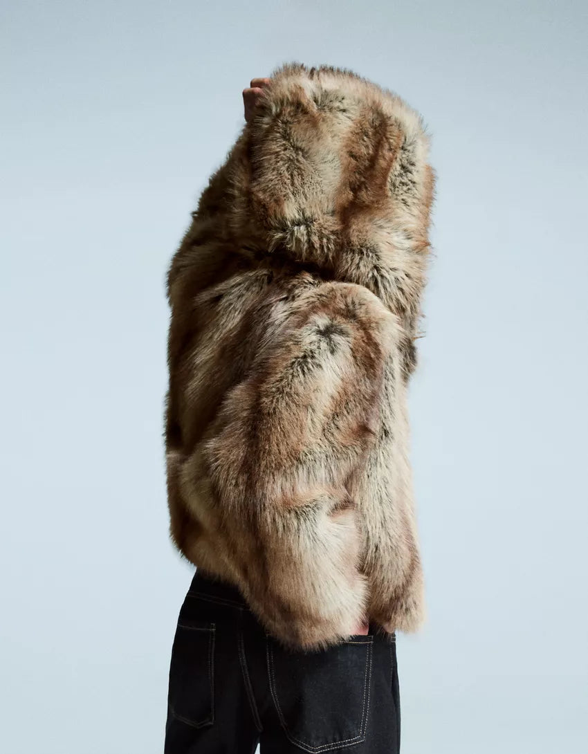 Hooded Fur Jacket