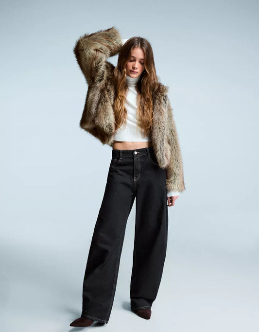 Hooded Fur Jacket