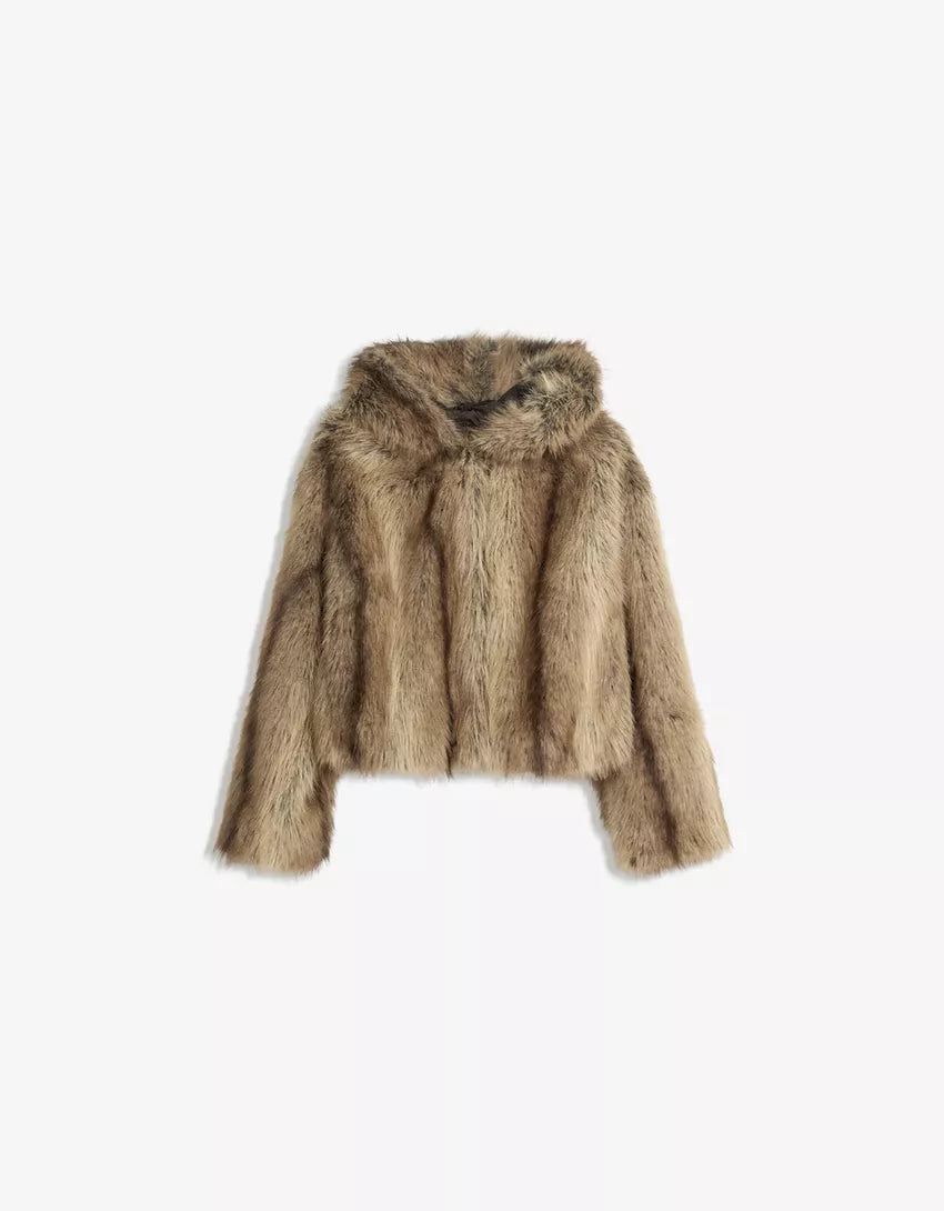 Hooded Fur Jacket