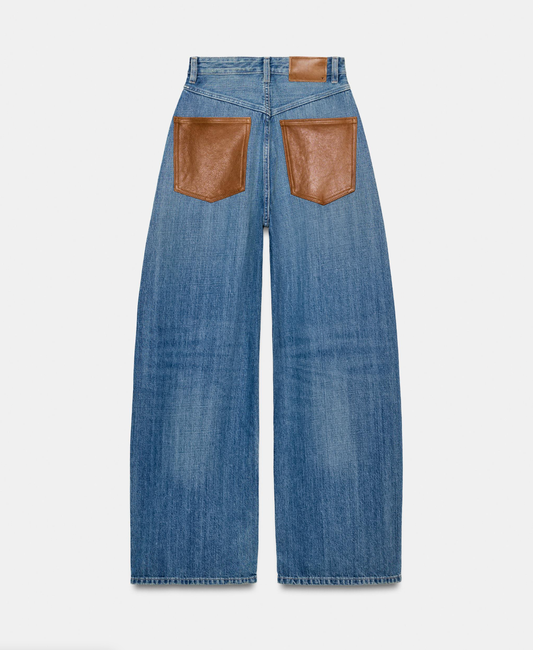 Wide Patch Jeans